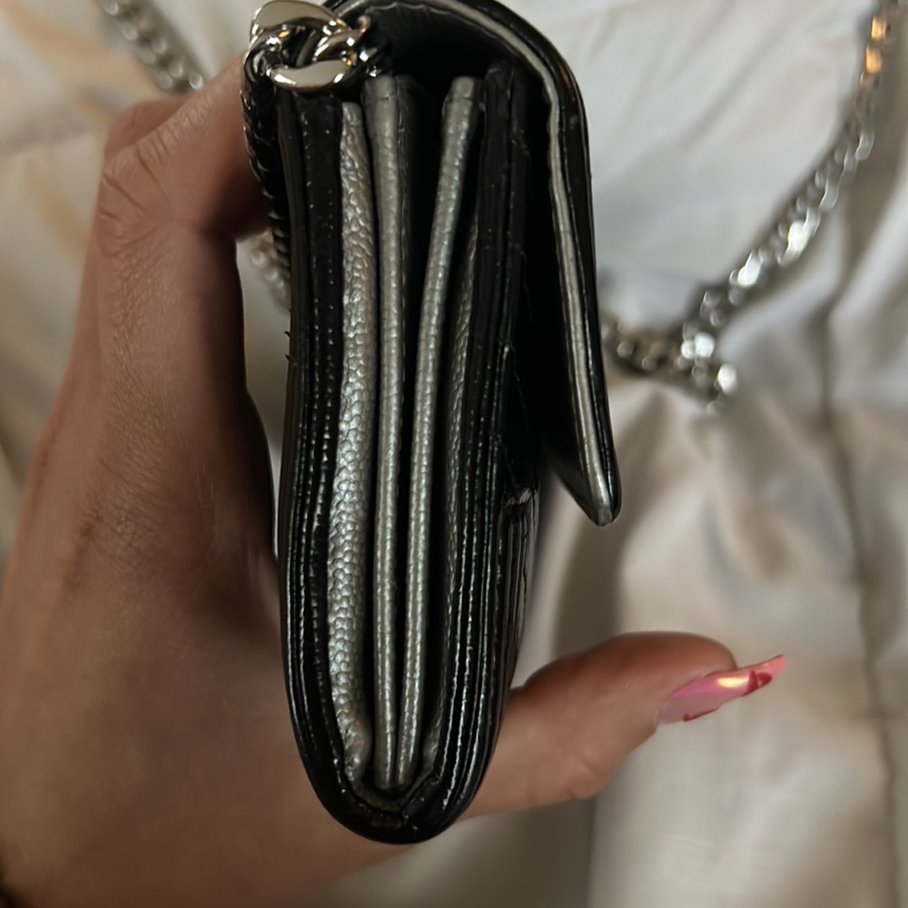 Authentic Chanel Quilted Chevron Boy Wallet Crossbody WOC - Picture 3 of 14